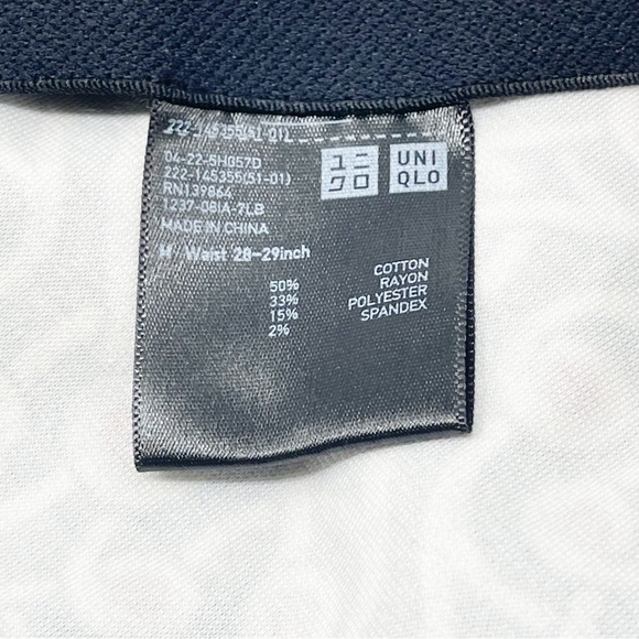 UNIQLO Women’s Blue Geometric Print Pull-On A-Line Ponte Flare Skirt Size M - Picture 3 of 5